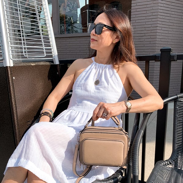 Kelsey Crossbody Handbag Taupe Oprah's favorite things.