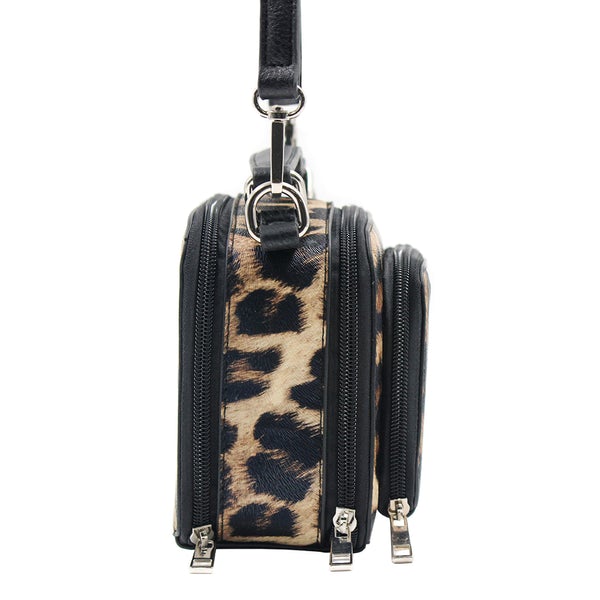 Kelsey Crossbody Handbag Leopard side view Oprah's favorite things.