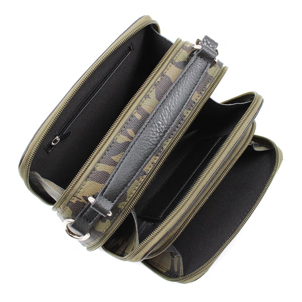 Kelsey Crossbody Handbag Camo Open view Oprah's favorite things.
