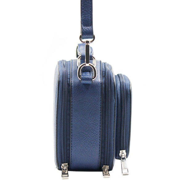 Kelsey Crossbody Handbag Navy side view Oprah's favorite things.