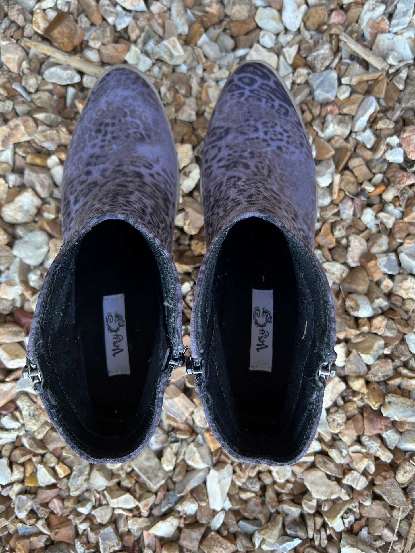 Very G Gypsy Jazz Women’s Divine Leopard Vegan Leather Women's Bootie Faux Leather Size 6-11