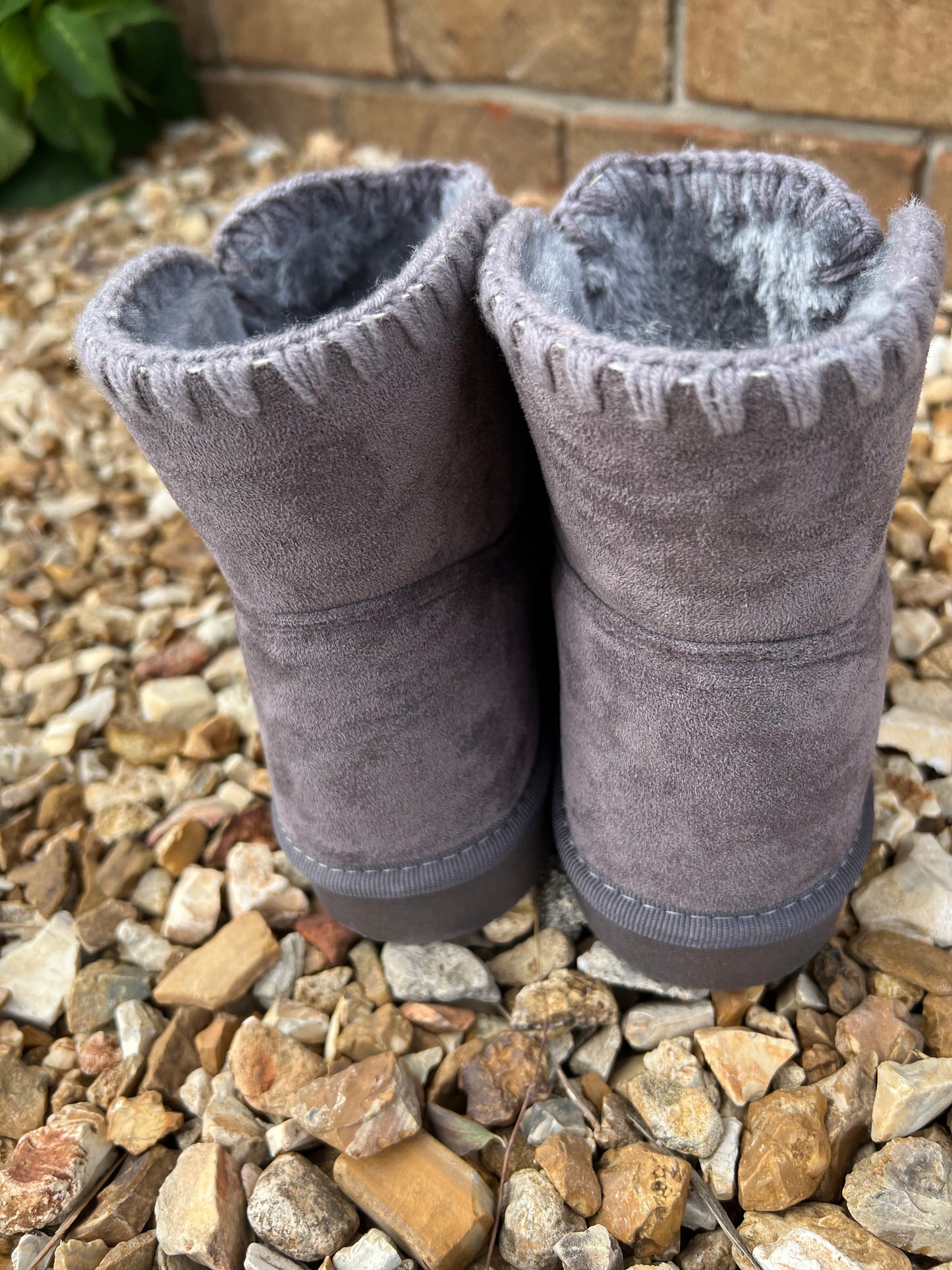 Very G Marvi Super Soft Fur Lined Slip On Faux Suede Bootie