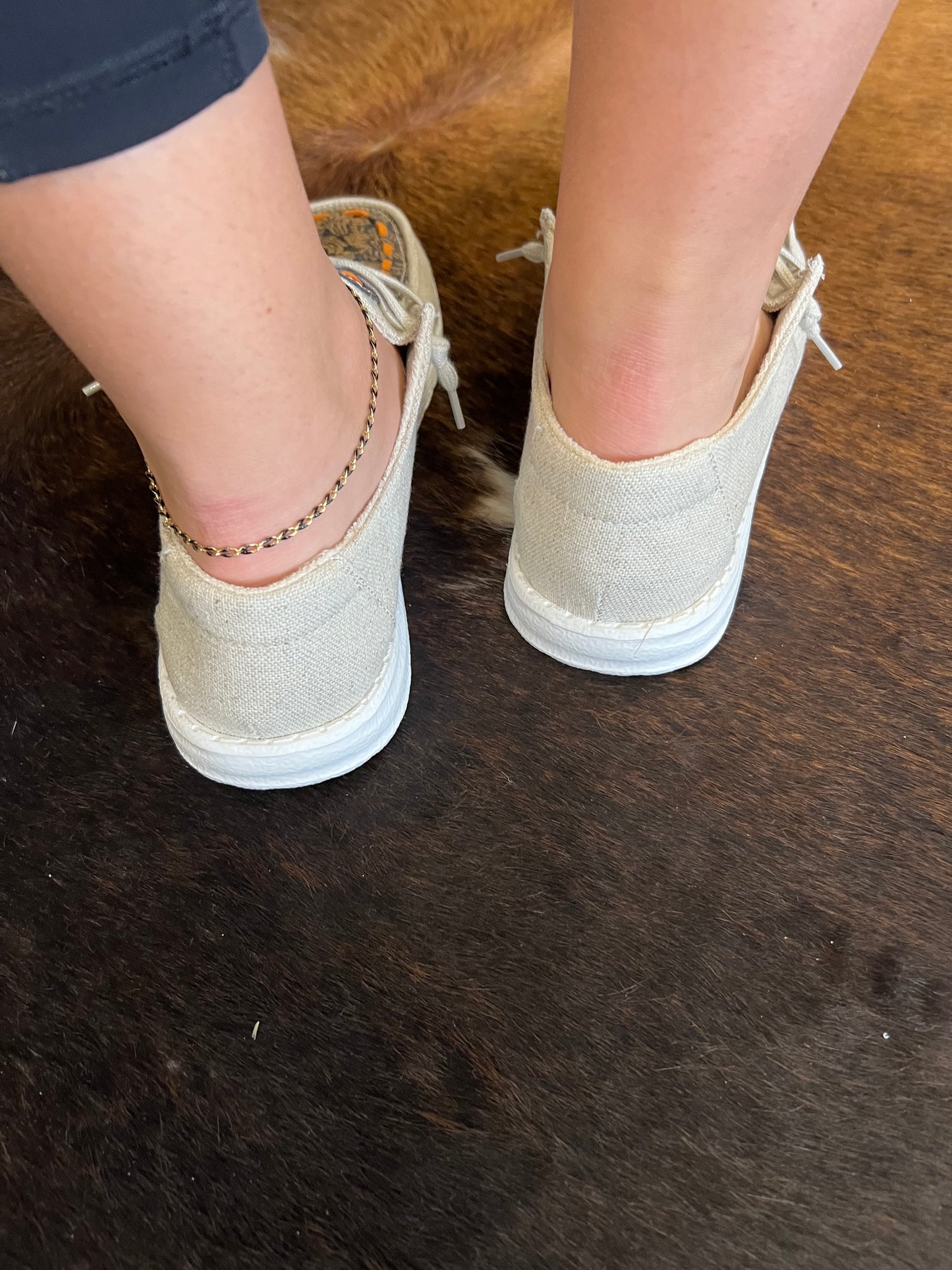 Gypsy Jazz Women’s Vivian Natural Slip On Shoes Canvas Faux Leather Size 6-11