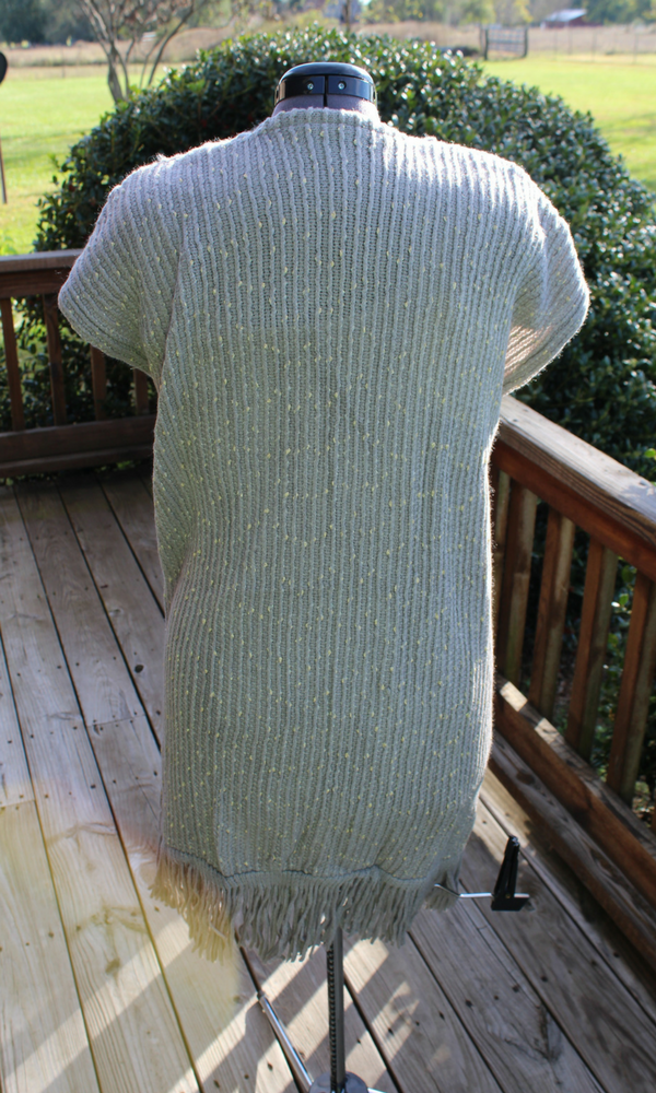 Diamond Trim Long Knit Vest
