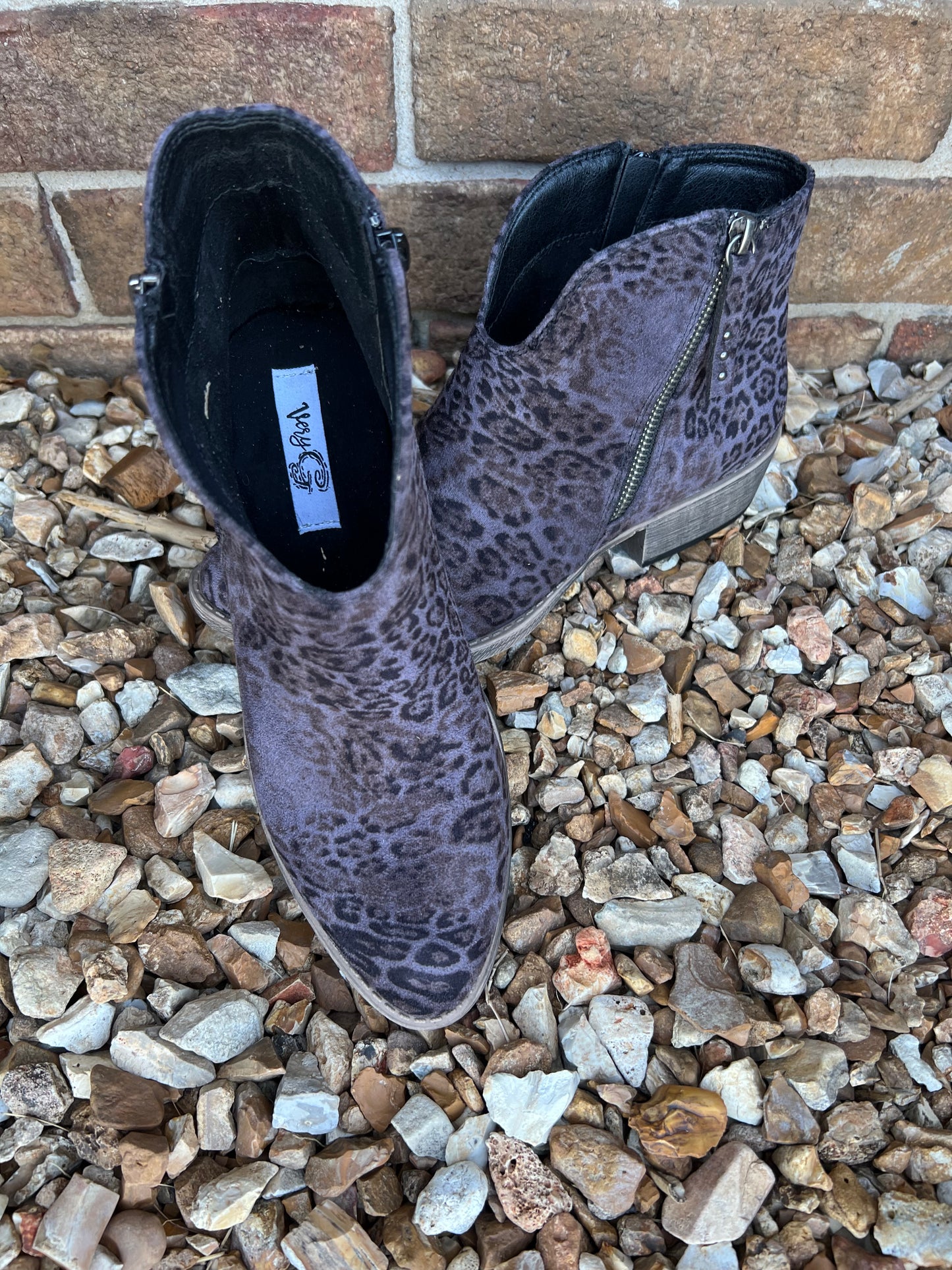 Gypsy Jazz Very G Divine Leopard Bootie in Gray