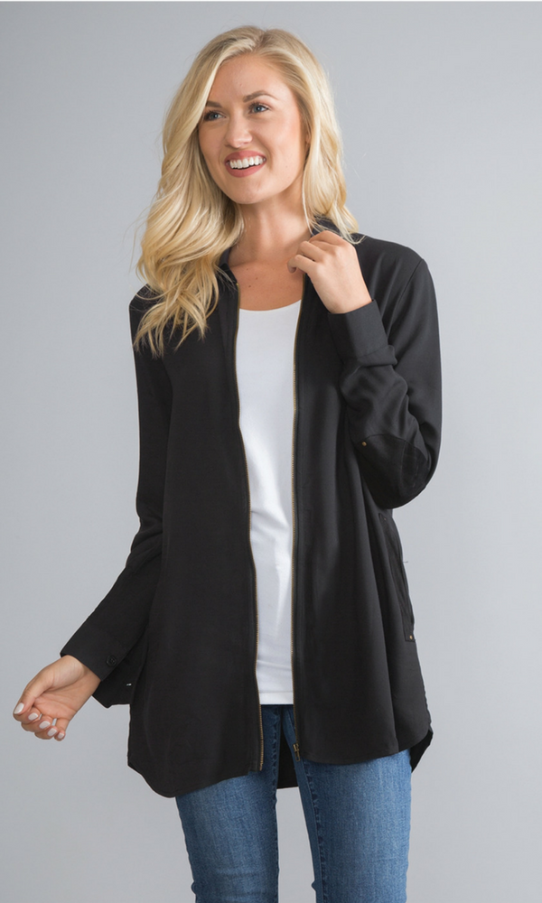Simply Noelle One Zip Collar Top & Lightweight Jacket by Simply Noelle