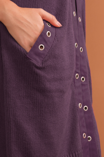 Simply Noelle Rockin' Grommet Knit Vest by Simply Noelle