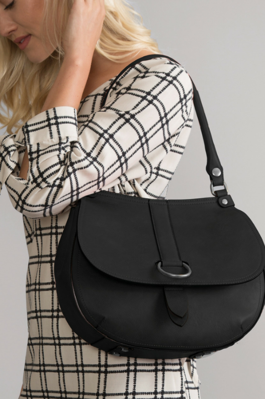 Buckle Down Saddle Shoulder Bag by Simply Noelle