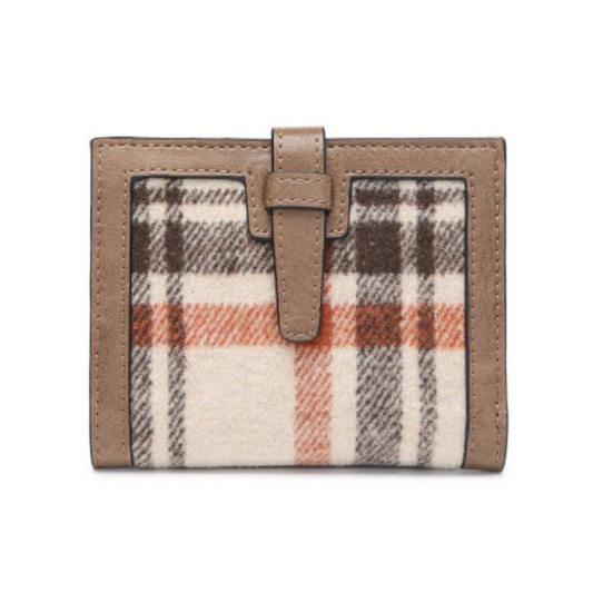 Jen & Co Women’s Bessie Plaid Wallet Polyester Faux Leather One Size