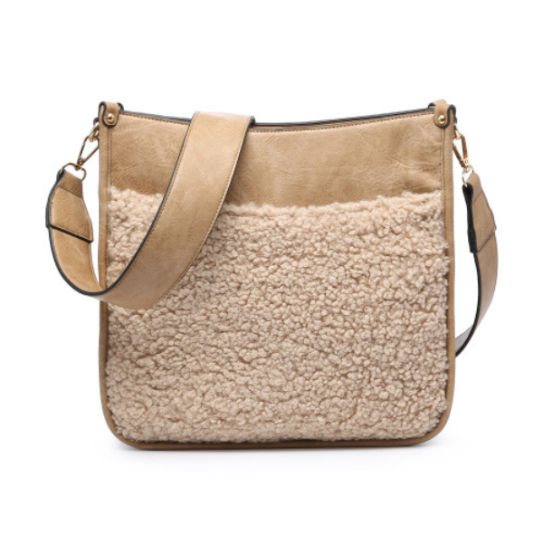 Chloe Vegan Leather Trim Crossbody Handbag from Jen & Co