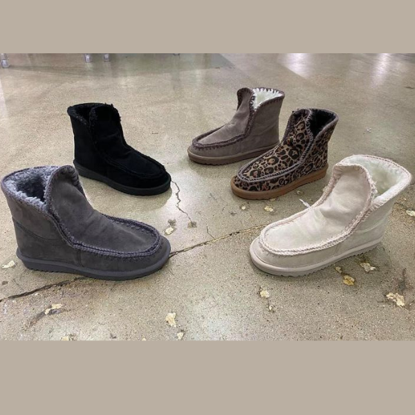 Very G Women’s Marvi Super Soft Fur Lined Slip On Faux Suede Bootie Size 6-11