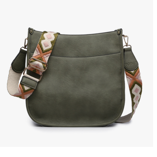 Chloe Vegan Leather Trim Crossbody Handbag from Jen & Co