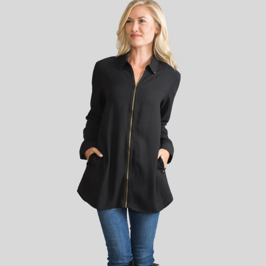 Simply Noelle One Zip Collar Top & Lightweight Jacket by Simply Noelle
