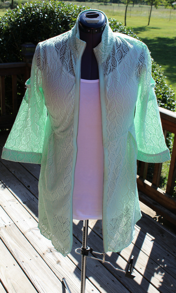 Women's Leaf Weave Jacket in Coral or Melon