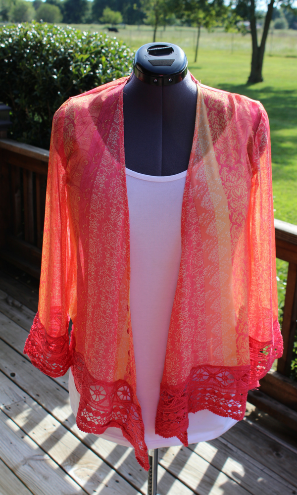 Simply Noelle Women's Signature Print Relic Coverup Jacket