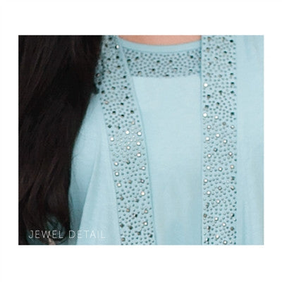 Jeweled Solid Dress by Simply Noelle