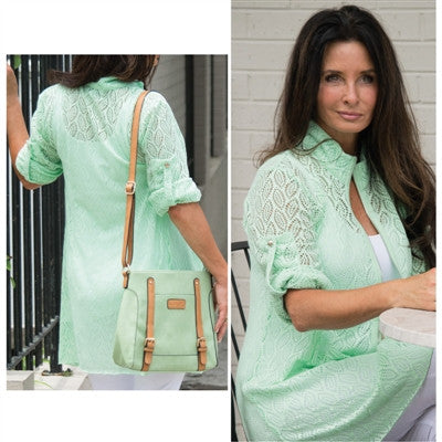 Women's Leaf Weave Jacket in Coral or Melon