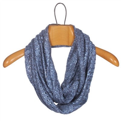 Open Weave Sparkle Knit Infinity Scarf by Simply Noelle