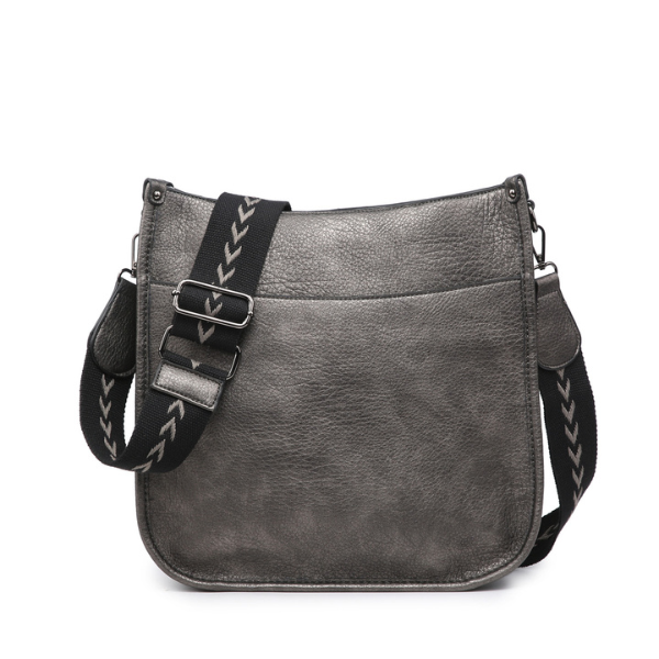 Chloe Vegan Leather Trim Crossbody Handbag from Jen & Co