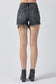 RISEN Women's  Raw Hem Denim Shorts with Pockets Cotton Polyester Spandex Size XS-3XL