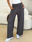 Double Take Women’s Full Size Smocked Wide Waistband Wide Leg Pants Rayon Spandex Size S-3XL
