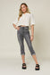 Judy Blue Women’s Full Size Button Fly High Waist Cuffed Capris Cotton Polyester Spandex Size S-24W