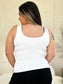 Basic Bae Women’s Full Size Square Neck Wide Strap Tank Nylon Spandex Size S-3XL