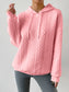 Blueberi B Women’s Drawstring Drop Shoulder Long Sleeve Hoodie Polyester Spandex Size S-2XL