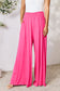Double Take Women’s Full Size Smocked Wide Waistband Wide Leg Pants Rayon Spandex Size S-3XL