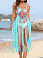 Blueberi B Women’s Fringe Spaghetti Strap Cover-Up Acrylic One Size