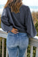Blueberi B Women’s Quarter-Snap Collared Long Lantern Sleeve Sweatshirt Polyester Elastane Size S- 2XL