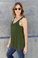 Basic Bae Women’s Full Size Lace Detail V-Neck Cutout Cami Rayon Spandex Size S-3XL