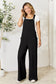Double Take Women's Full Size Wide Strap Overall with Pockets Polyester Rayon Spandex Size S-2XL