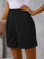 Blueberi B Women's  Pocketed Mid-Rise Waist Shorts Polyester Size S-XL