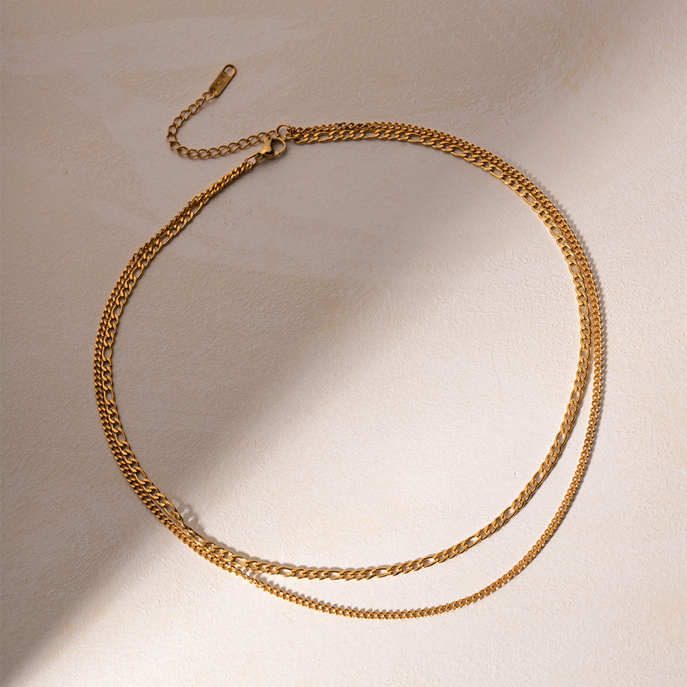 Women's Stainless Steel Double-Layered Necklace