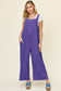 Double Take Women’s Full Size Texture Sleeveless Wide Leg Overall Polyester Spandex Size S-3XL