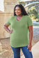 Basic Bae Women’s Bamboo Full Size  V-Neck Short Sleeve T-Shirt Bamboo Spandex Size S-3XL