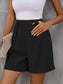 Blueberi B Women's  Pocketed Mid-Rise Waist Shorts Polyester Size S-XL