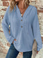 Blueberi B Women’s Waffle Knit Long Sleeve Drawstring Hooded Top Polyester Elastane S-2XL