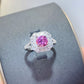 Women's 1 Carat Moissanite Zircon 925 Sterling Silver Ring