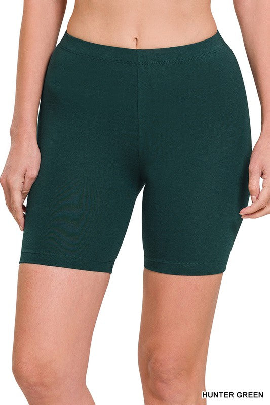 Zenana Clothing Premium Cotton Biker Shorts