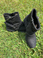 Very G Natasha Short Top Bootie - Faux Suede Leather - Black - Sizes 6-11