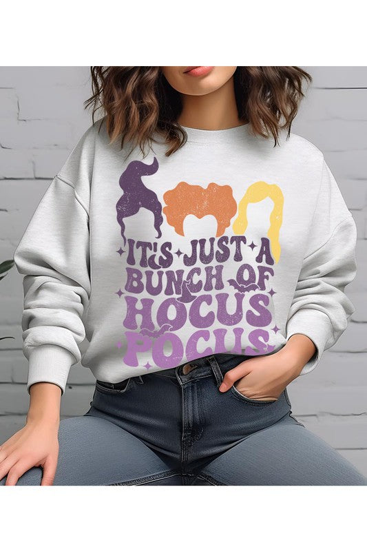 It's Just A Bunch Of Hocus Pocus Long Sleeve Halloween Sweatshirt
