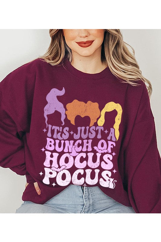 It's Just A Bunch Of Hocus Pocus Long Sleeve Halloween Sweatshirt