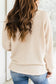 Blueberi B Women’s Slit Waffle Knit Long Sleeve T-Shirt Polyester Size S-2XL