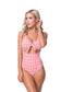 Women's Textured Plaid Cutout One Piece Swimsuit Nylon Spandex Size S-L