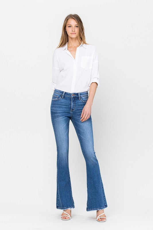 Vervet by Flying Monkey 34 Inch Mid Rise Flare Jeans