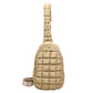 Skyler Quilted Puffer Nylon Sling Bag with Double D-Ring Clasps