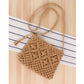 Giana Cotton Macrame Woven Crossbody Bag with Tassel