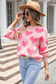 Blueberi B Women’s Angel Wings Round Neck Dropped Shoulder Sweater with Heart Pattern Acrylic Nylon Polyester Size S-XL